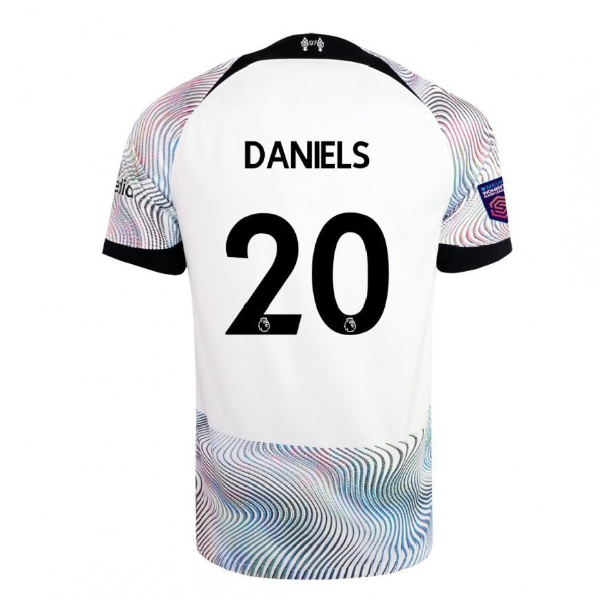 Kandiny Hombre Camiseta Yana Daniels #20 Blanco Colorido 2ª Equipación 2022/23 La Camisa Chile