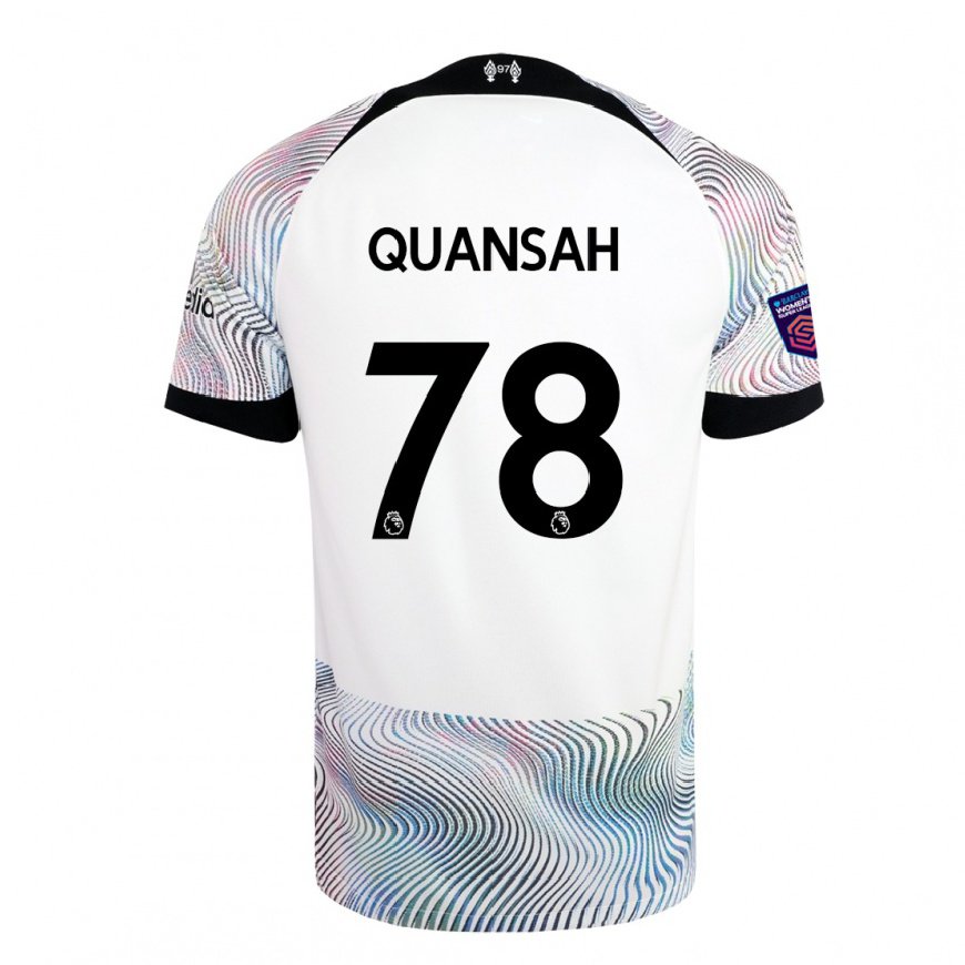 Kandiny Hombre Camiseta Jarell Quansah #78 Blanco Colorido 2ª Equipación 2022/23 La Camisa Chile