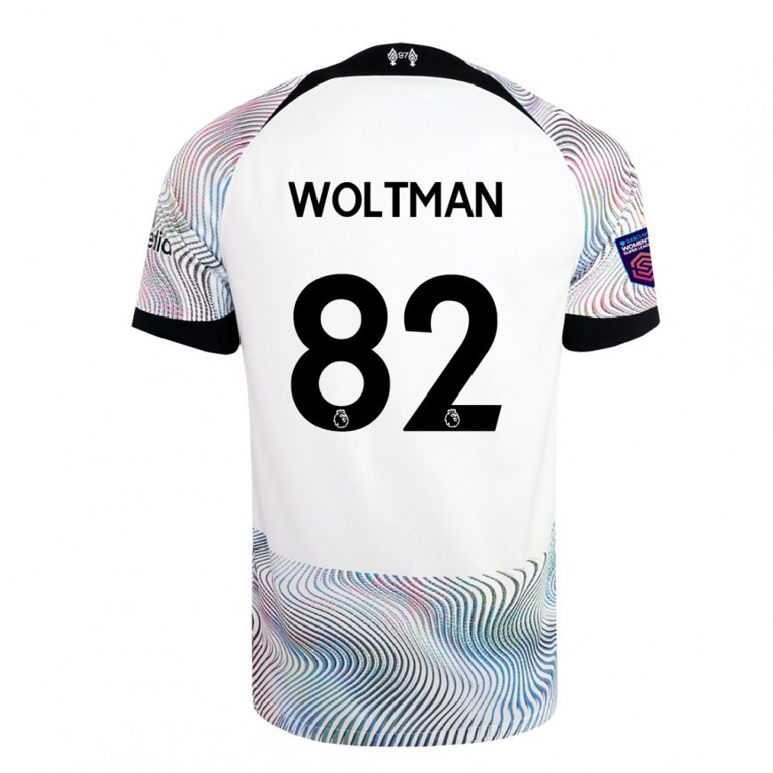 Kandiny Hombre Camiseta Max Woltman #82 Blanco Colorido 2ª Equipación 2022/23 La Camisa Chile