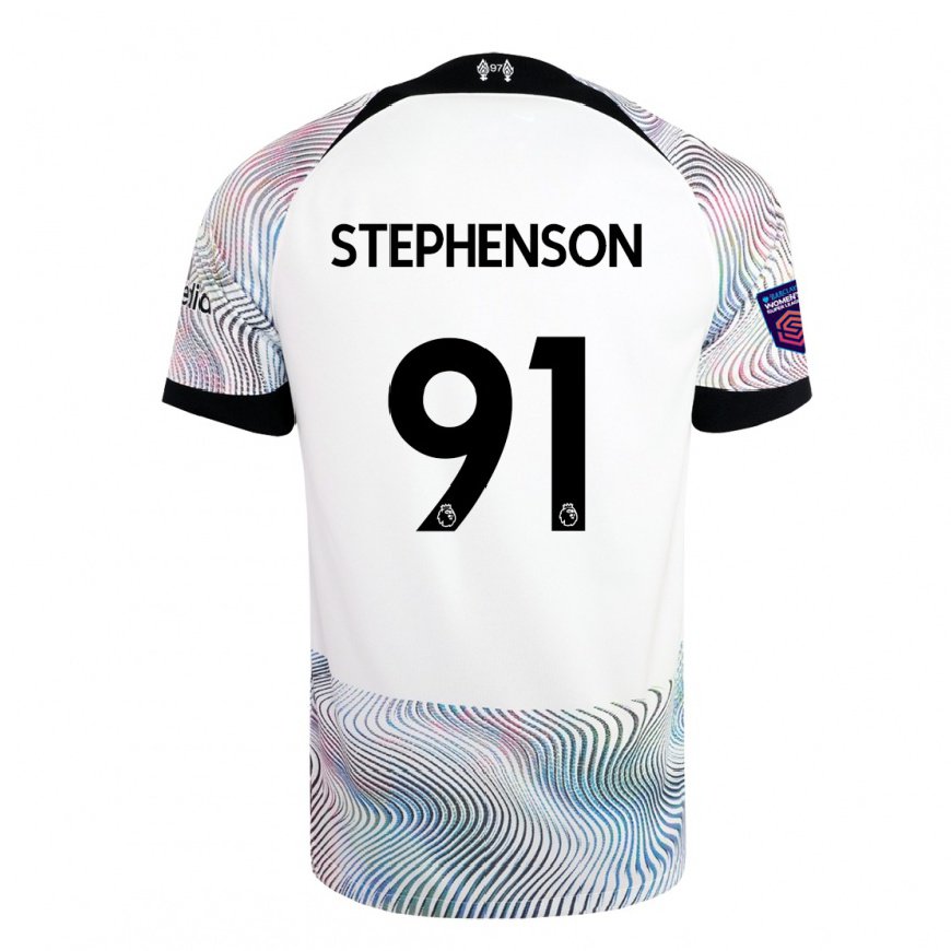 Kandiny Hombre Camiseta Luca Stephenson #91 Blanco Colorido 2ª Equipación 2022/23 La Camisa Chile