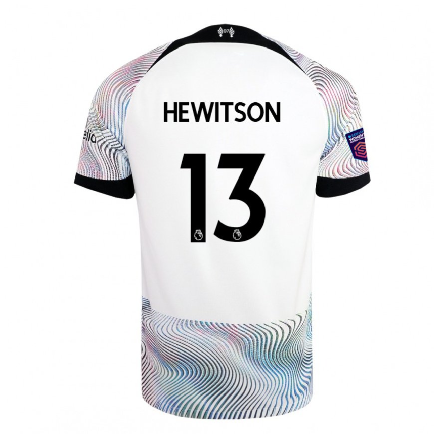 Kandiny Hombre Camiseta Luke Hewitson #13 Blanco Colorido 2ª Equipación 2022/23 La Camisa Chile