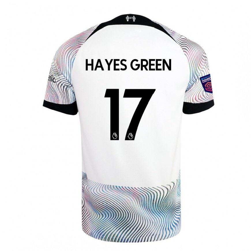 Kandiny Hombre Camiseta Charlie Hayes-green #17 Blanco Colorido 2ª Equipación 2022/23 La Camisa Chile