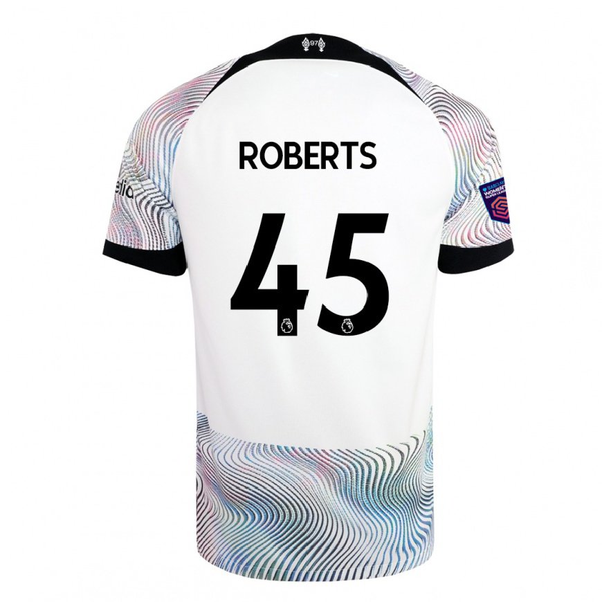 Kandiny Hombre Camiseta Iwan Roberts #45 Blanco Colorido 2ª Equipación 2022/23 La Camisa Chile