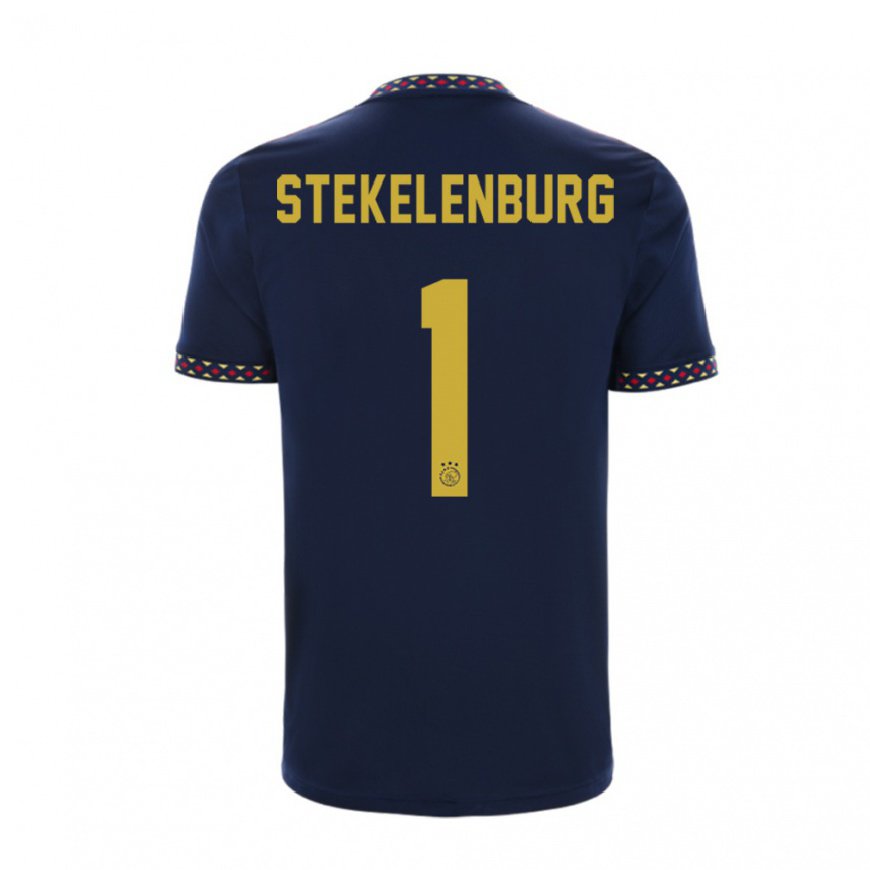 Kandiny Hombre Camiseta Maarten Stekelenburg #1 Azul Oscuro 2ª Equipación 2022/23 La Camisa Chile