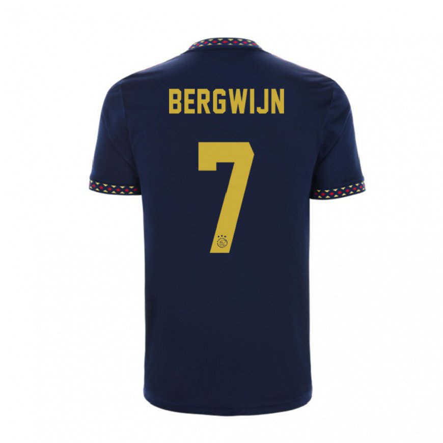 Kandiny Hombre Camiseta Steven Bergwijn #7 Azul Oscuro 2ª Equipación 2022/23 La Camisa Chile