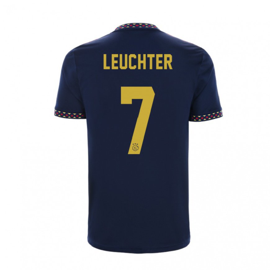Kandiny Hombre Camiseta Romée Leuchter #7 Azul Oscuro 2ª Equipación 2022/23 La Camisa Chile