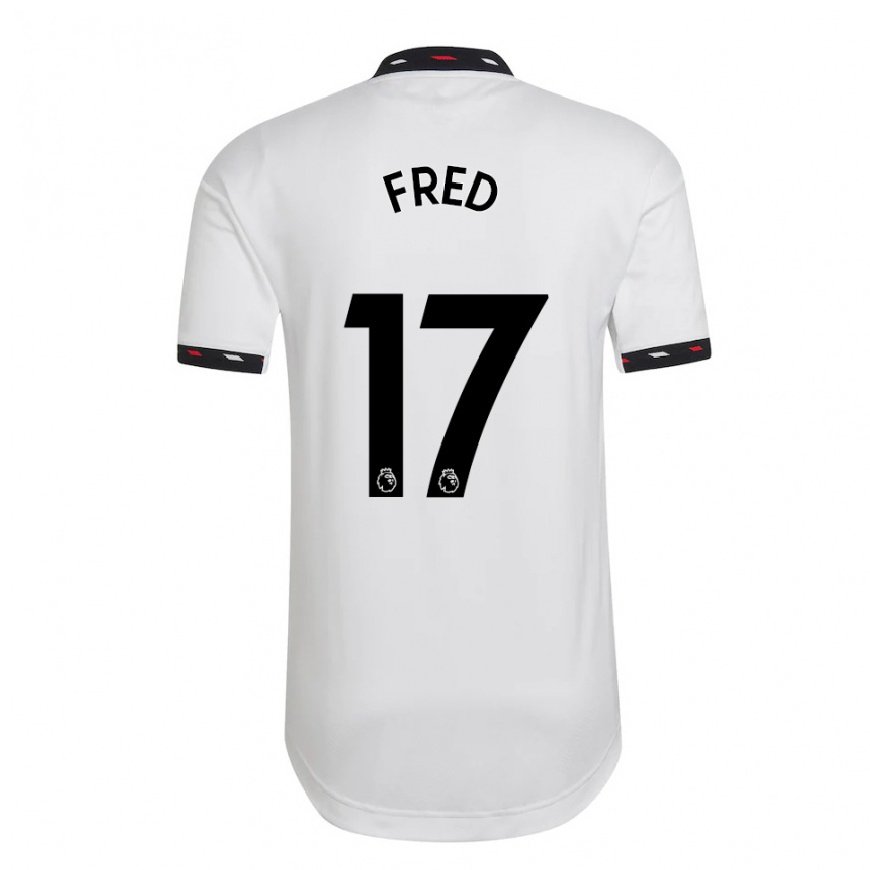 Kandiny Hombre Camiseta Fred #17 Blanco 2ª Equipación 2022/23 La Camisa Chile