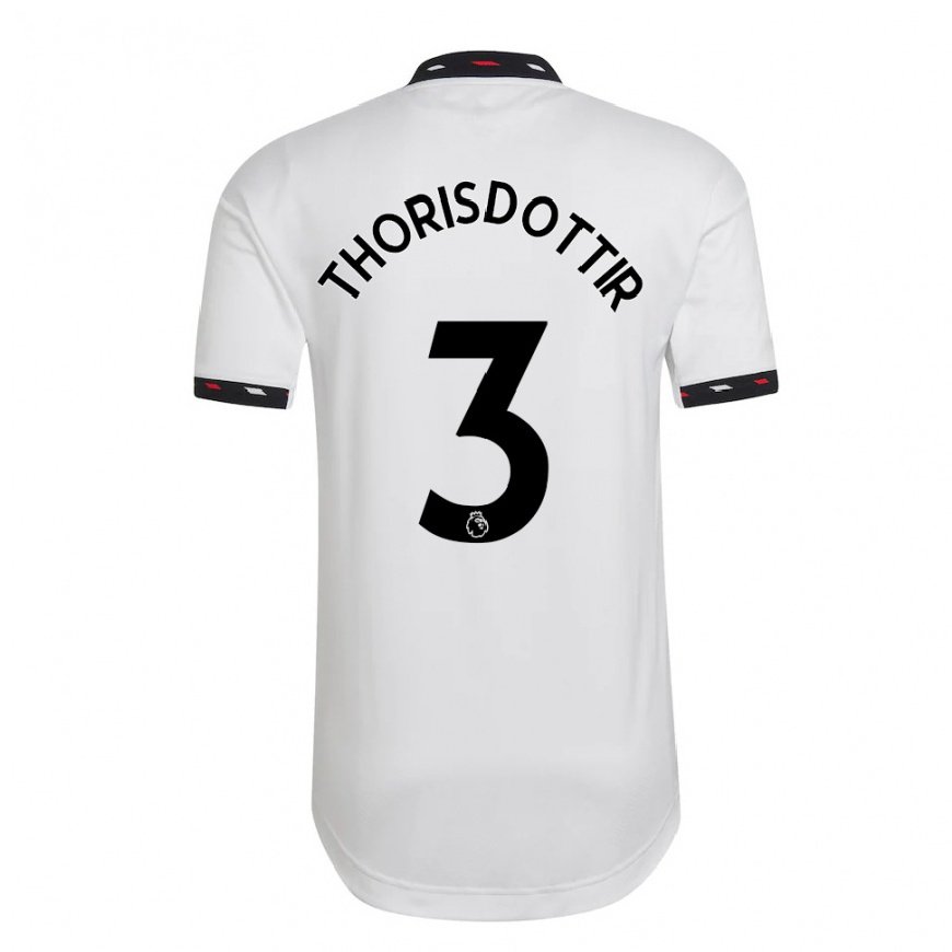 Kandiny Hombre Camiseta Maria Thorisdottir #3 Blanco 2ª Equipación 2022/23 La Camisa Chile