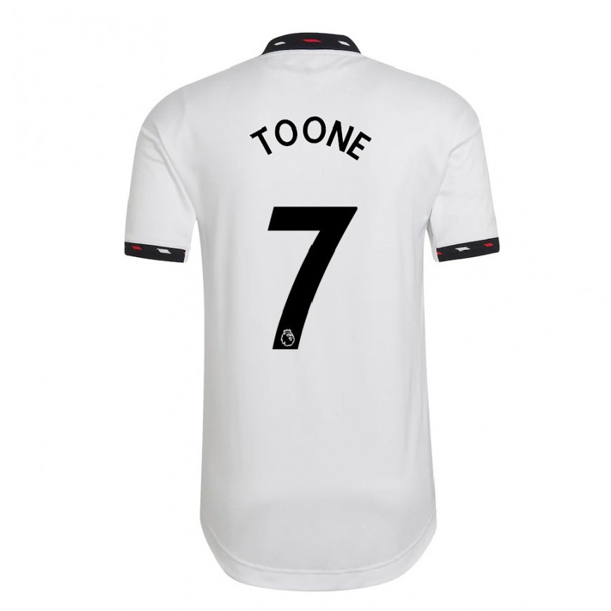 Kandiny Hombre Camiseta Ella Toone #7 Blanco 2ª Equipación 2022/23 La Camisa Chile