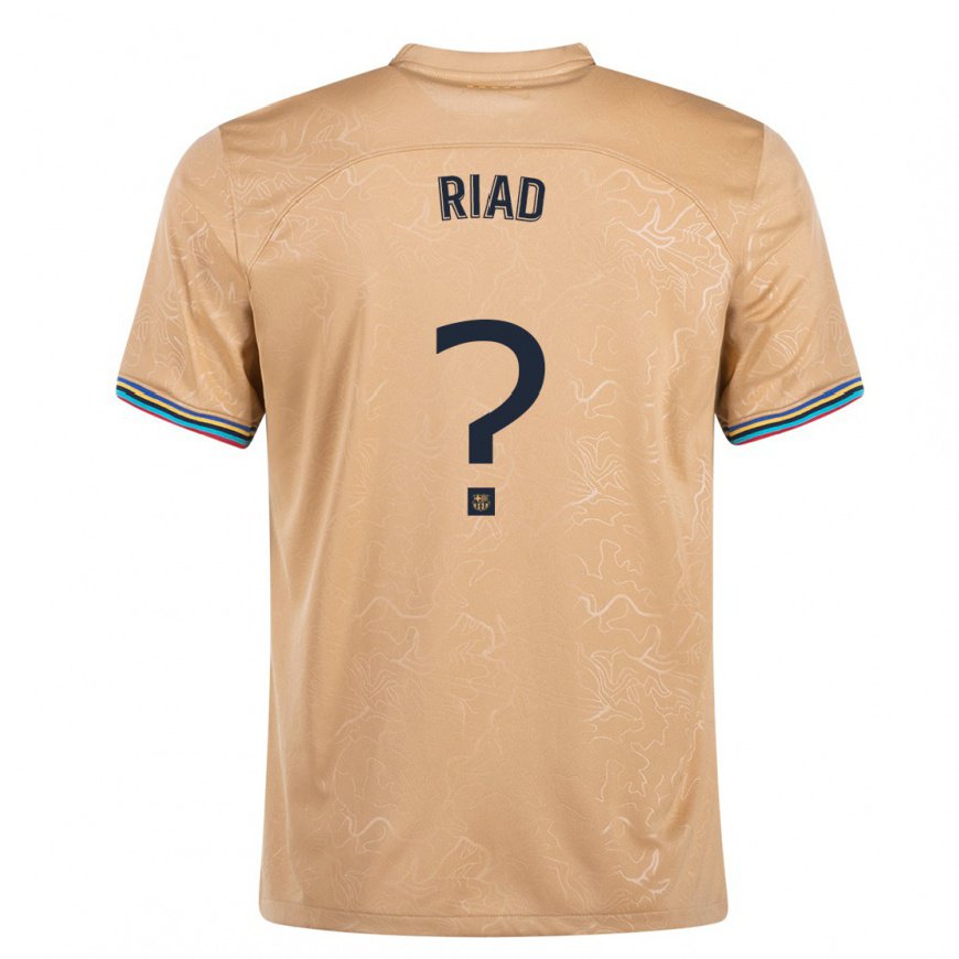 Kandiny Hombre Camiseta Chadi Riad #0 Oro 2ª Equipación 2022/23 La Camisa Chile