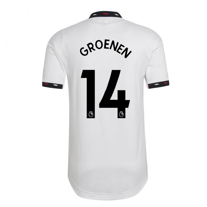 Kandiny Hombre Camiseta Jackie Groenen #14 Blanco 2ª Equipación 2022/23 La Camisa Chile