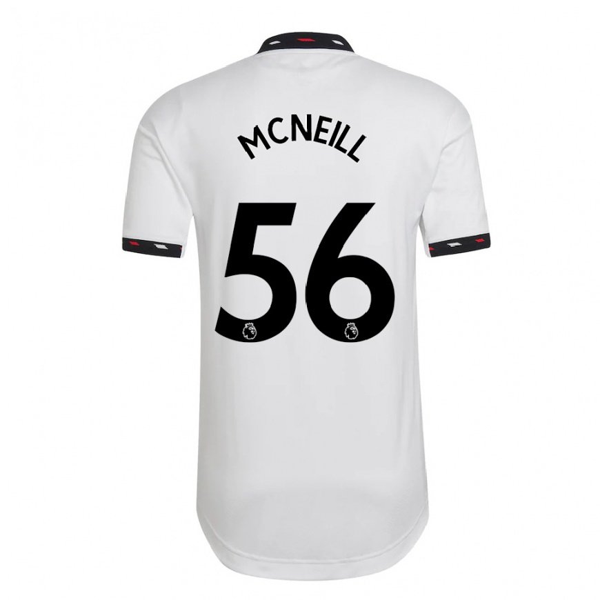 Kandiny Hombre Camiseta Charlie Mcneill #56 Blanco 2ª Equipación 2022/23 La Camisa Chile