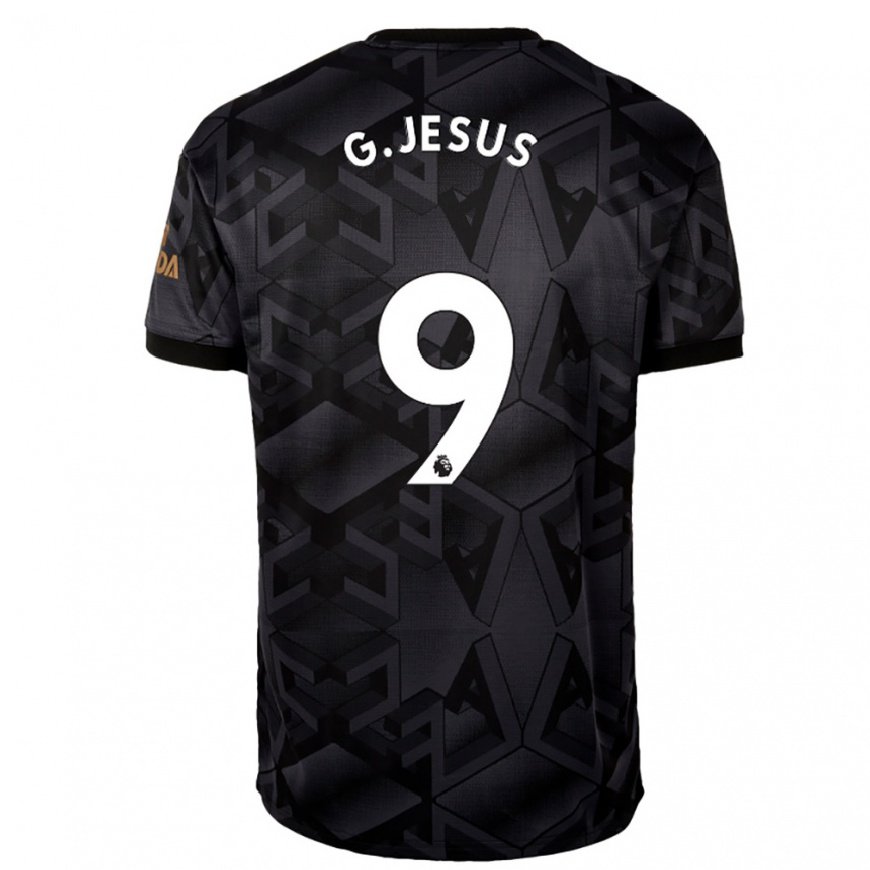 Kandiny Hombre Camiseta Gabriel Jesus #9 Gris Oscuro 2ª Equipación 2022/23 La Camisa Chile