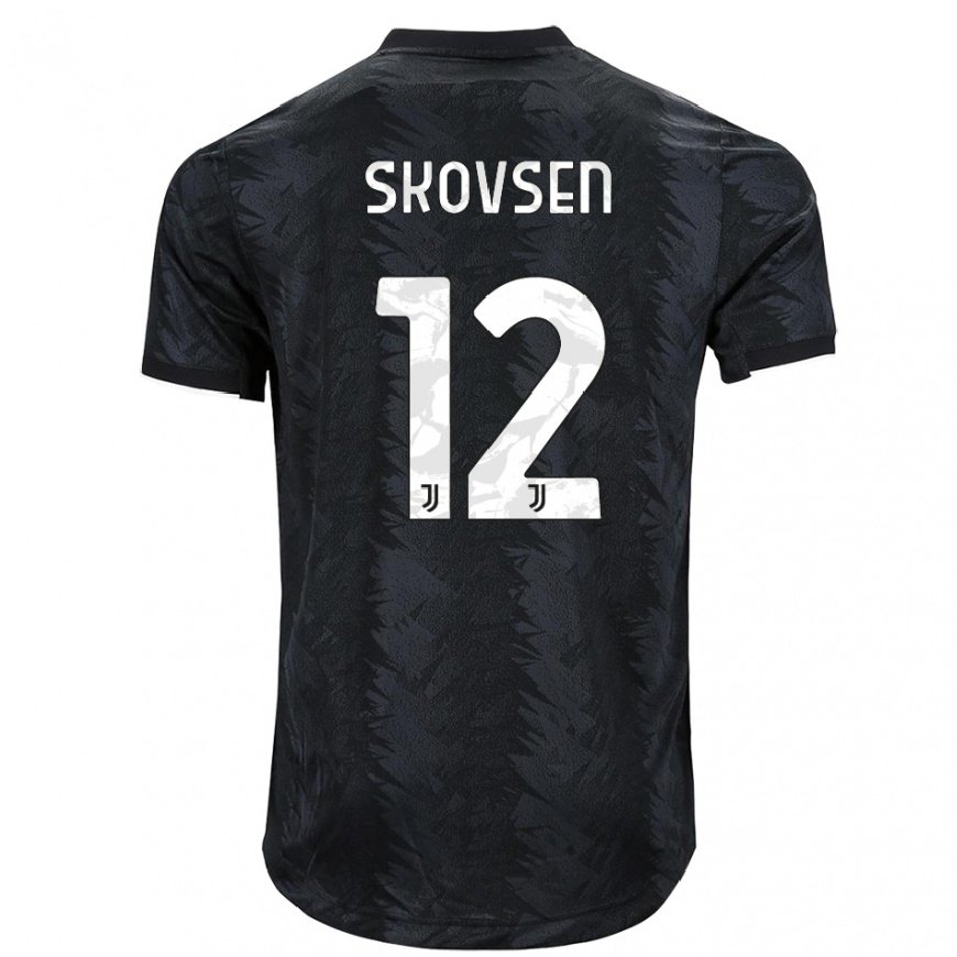 Kandiny Hombre Camiseta Matilde Lundorf Skovsen #12 Negro Oscuro 2ª Equipación 2022/23 La Camisa Chile