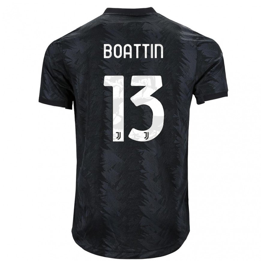 Kandiny Hombre Camiseta Lisa Boattin #13 Negro Oscuro 2ª Equipación 2022/23 La Camisa Chile