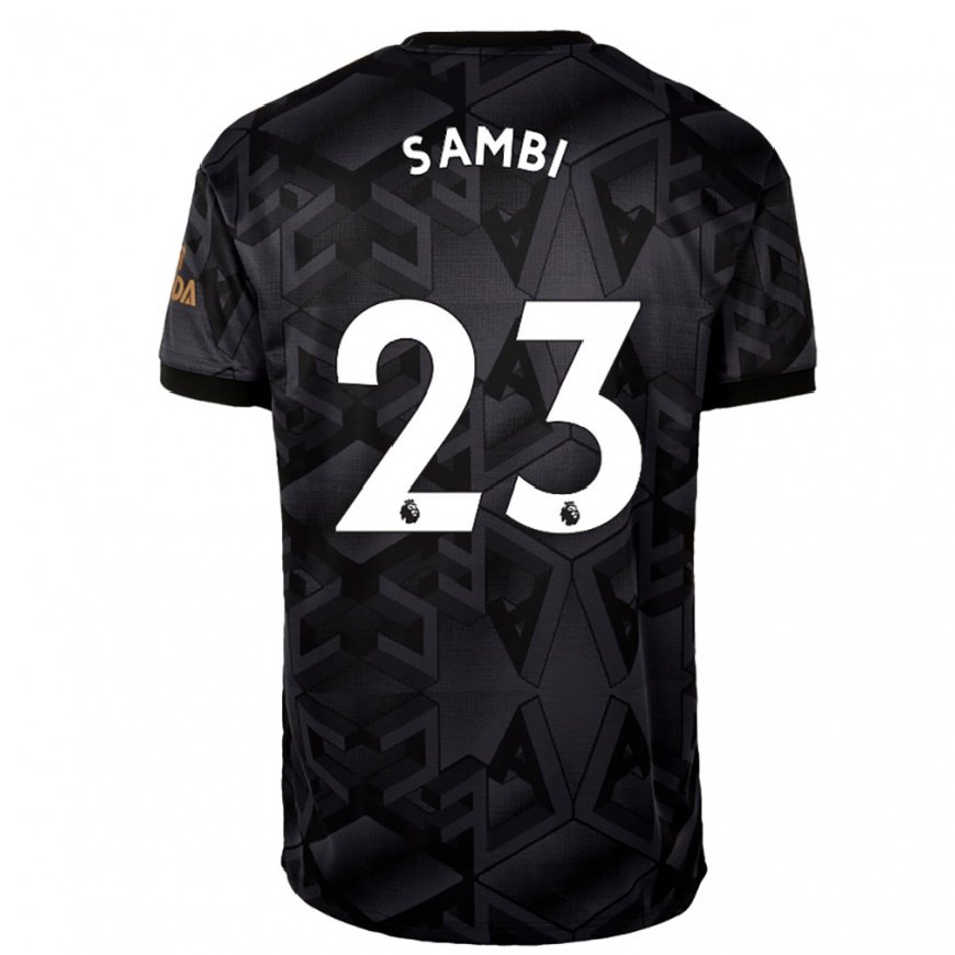 Kandiny Hombre Camiseta Albert Sambi Lokonga #23 Gris Oscuro 2ª Equipación 2022/23 La Camisa Chile