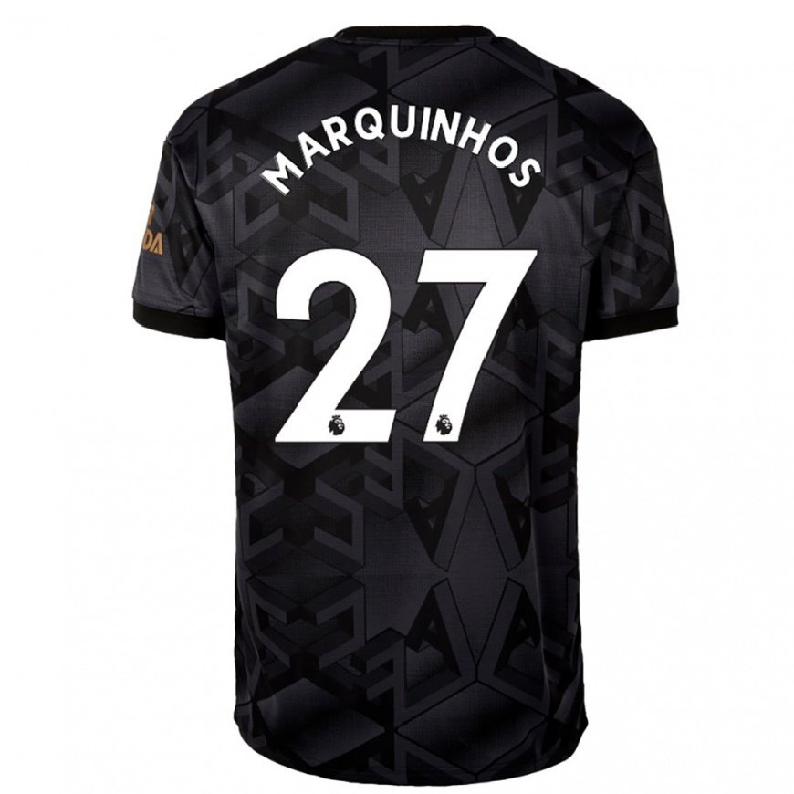 Kandiny Hombre Camiseta Marquinhos #27 Gris Oscuro 2ª Equipación 2022/23 La Camisa Chile