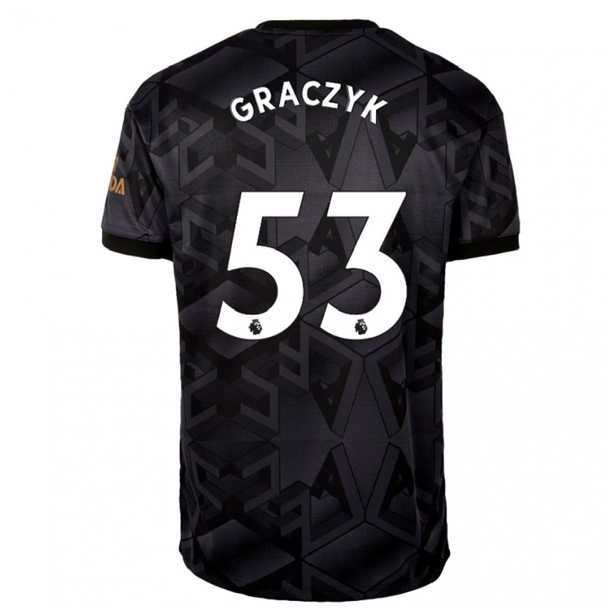 Kandiny Hombre Camiseta Hubert Graczyk #53 Gris Oscuro 2ª Equipación 2022/23 La Camisa Chile