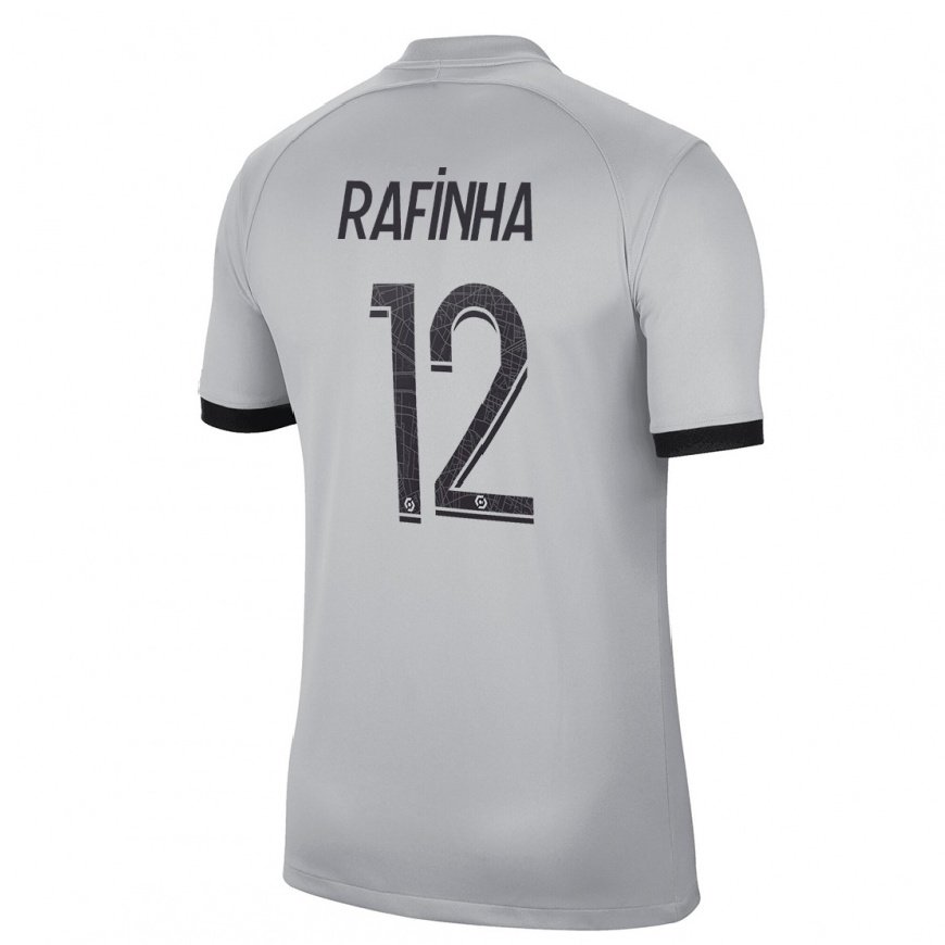 Kandiny Hombre Camiseta Rafinha #12 Gris 2ª Equipación 2022/23 La Camisa Chile