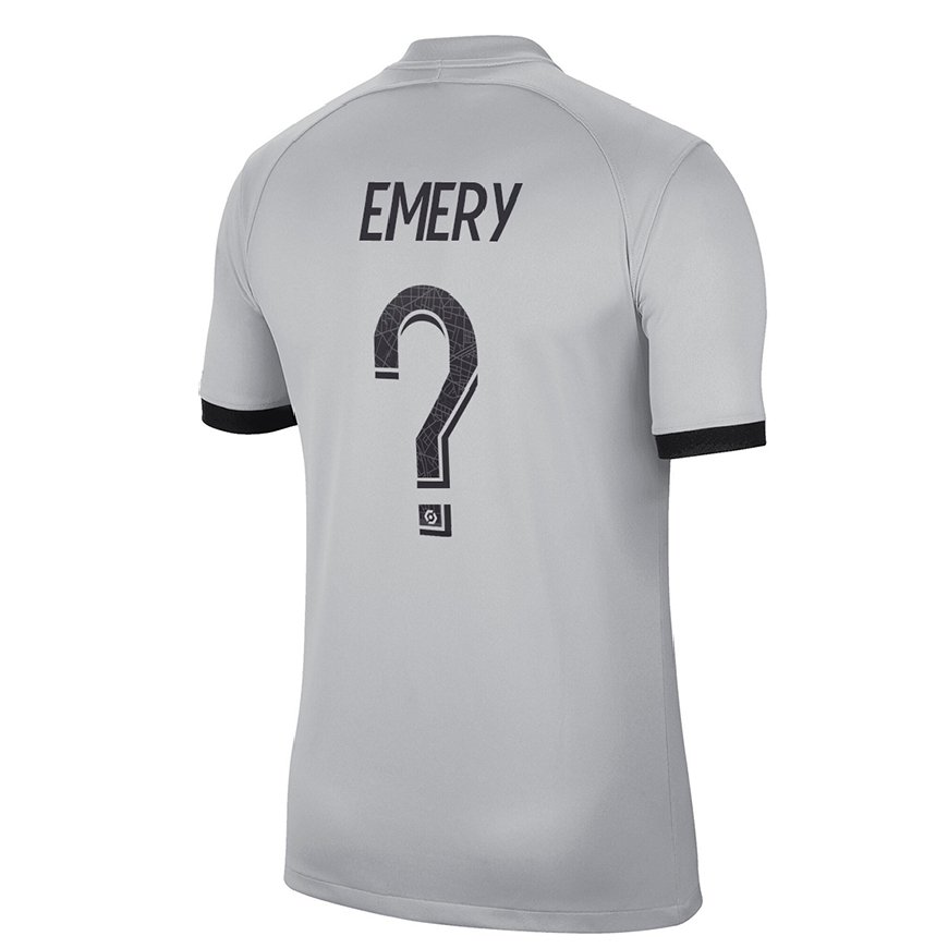 Kandiny Hombre Camiseta Warren Zaire Emery #0 Gris 2ª Equipación 2022/23 La Camisa Chile