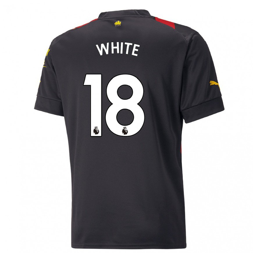 Kandiny Hombre Camiseta Ellen White #18 Negro Rojo 2ª Equipación 2022/23 La Camisa Chile