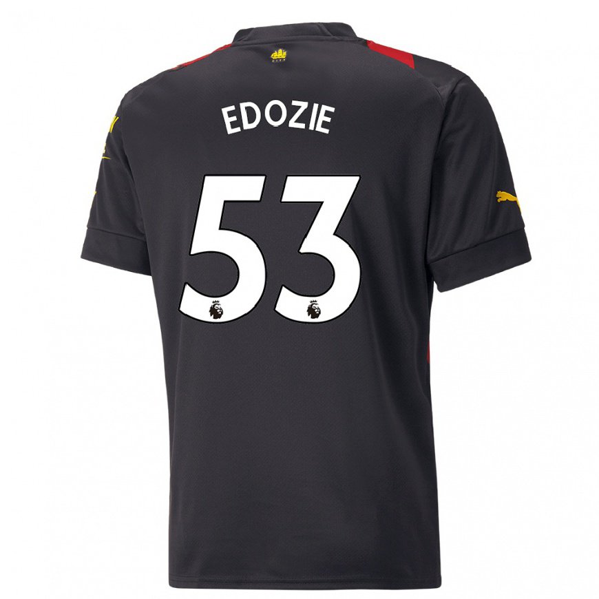 Kandiny Hombre Camiseta Samuel Edozie #53 Negro Rojo 2ª Equipación 2022/23 La Camisa Chile