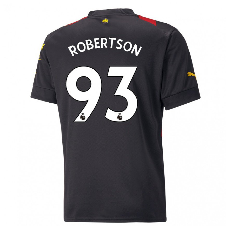 Kandiny Hombre Camiseta Alex Robertson #93 Negro Rojo 2ª Equipación 2022/23 La Camisa Chile