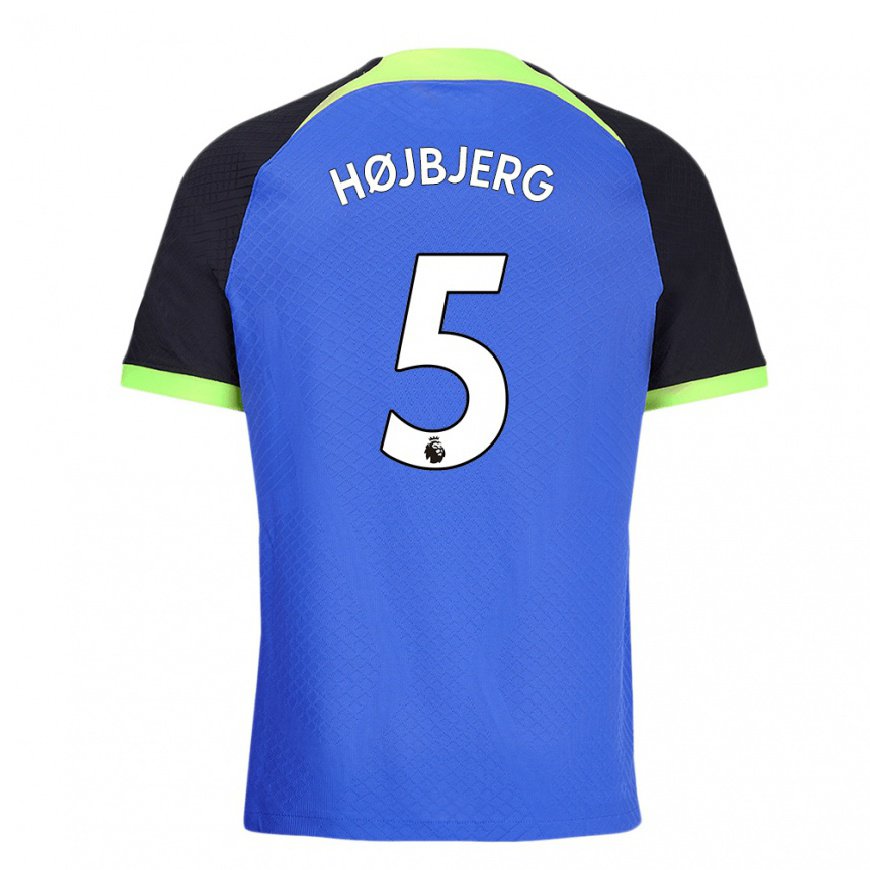 Kandiny Hombre Camiseta Pierre Emile Hojbjerg #5 Azul Verde 2ª Equipación 2022/23 La Camisa Chile