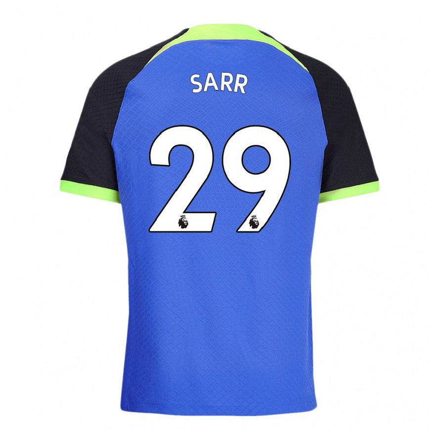 Kandiny Hombre Camiseta Pape Matar Sarr #29 Azul Verde 2ª Equipación 2022/23 La Camisa Chile