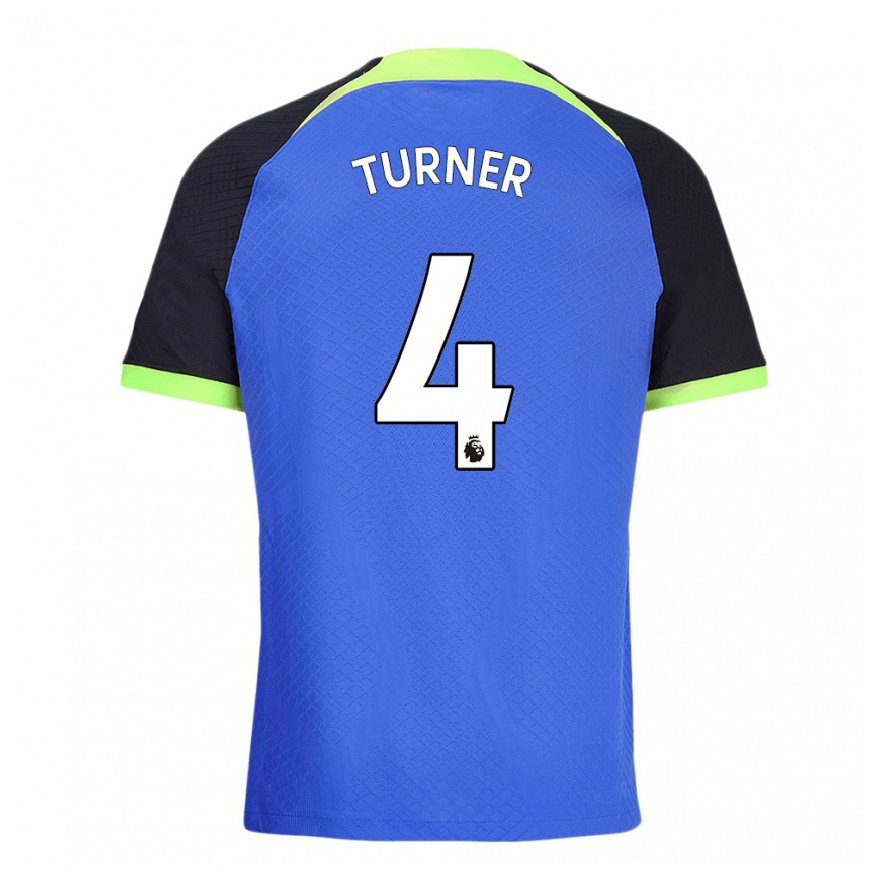 Kandiny Hombre Camiseta Amy Turner #4 Azul Verde 2ª Equipación 2022/23 La Camisa Chile