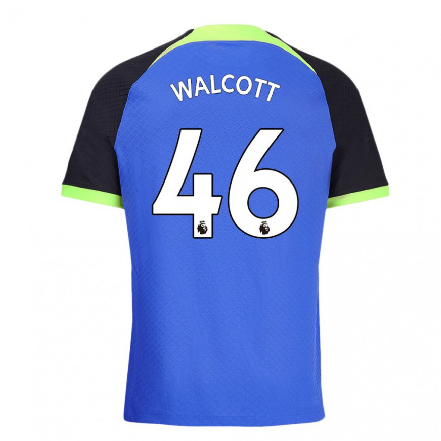 Kandiny Hombre Camiseta Malachi Fagan Walcott #46 Azul Verde 2ª Equipación 2022/23 La Camisa Chile