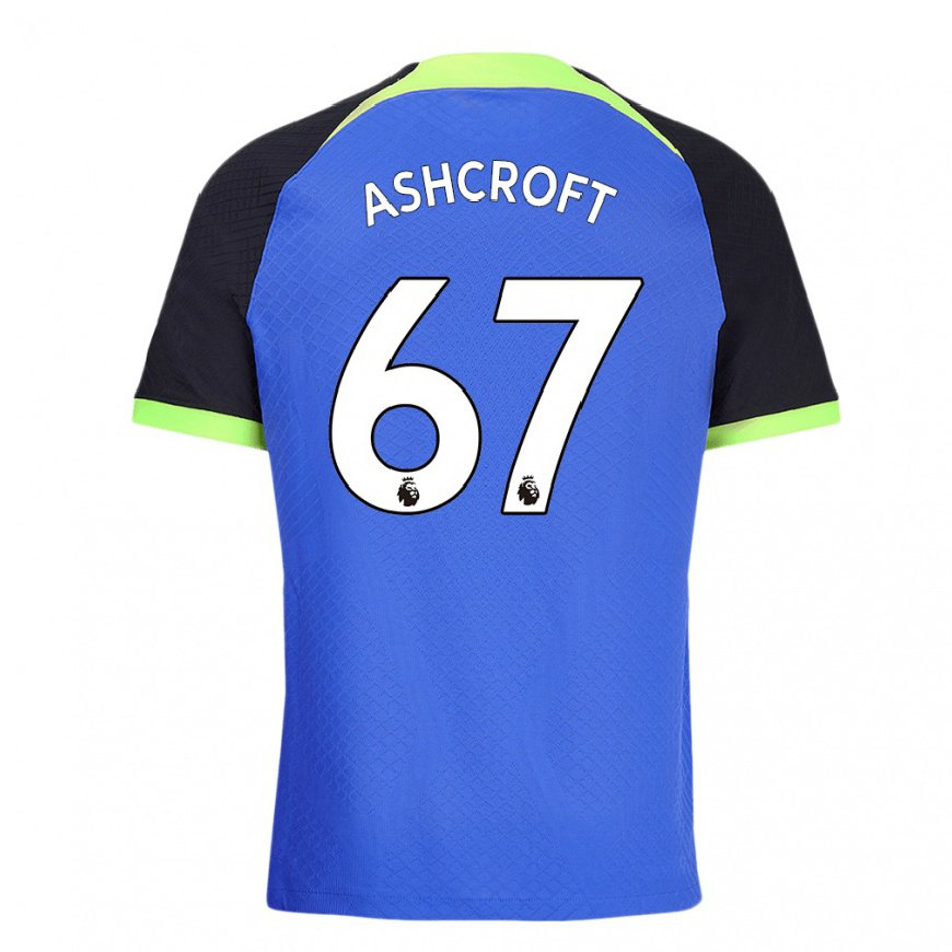 Kandiny Hombre Camiseta Tyrell Ashcroft #67 Azul Verde 2ª Equipación 2022/23 La Camisa Chile