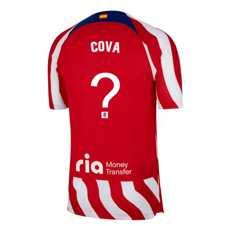 Kandiny Mujer Camiseta Adrian Cova #0 Rojo Blanco Azul 1ª Equipación 2022/23 La Camisa Chile