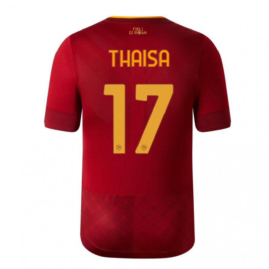 Kandiny Mujer Camiseta Thaisa #17 Marrón Rojo 1ª Equipación 2022/23 La Camisa Chile