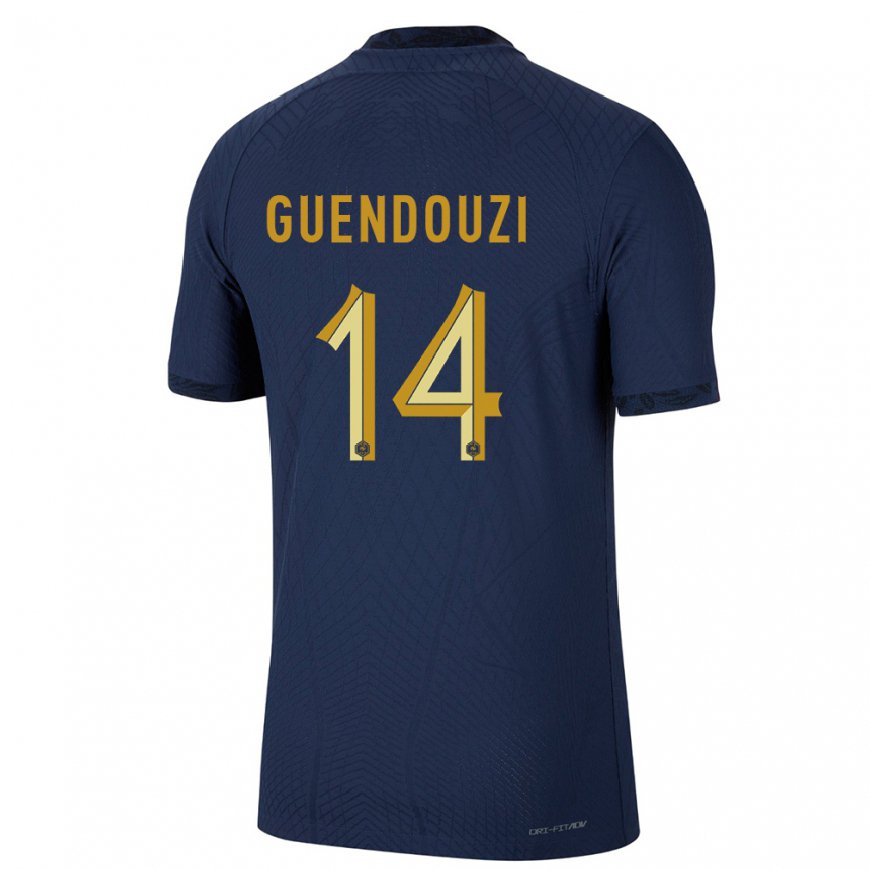 Kandiny Niño Camiseta Francia Matteo Guendouzi #14 Azul Marino 1ª Equipación 22-24 La Camisa Chile