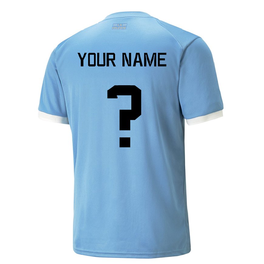 Kandiny Niño Camiseta Uruguay Su Nombre #0 Azul 1ª Equipación 22-24 La Camisa Chile