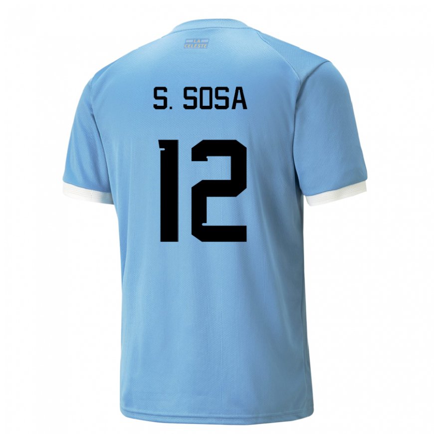 Kandiny Niño Camiseta Uruguay Sebastian Sosa #12 Azul 1ª Equipación 22-24 La Camisa Chile