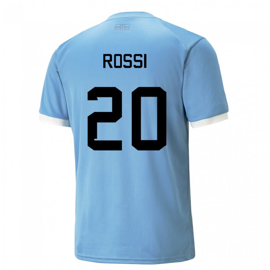 Kandiny Niño Camiseta Uruguay Diego Rossi #20 Azul 1ª Equipación 22-24 La Camisa Chile