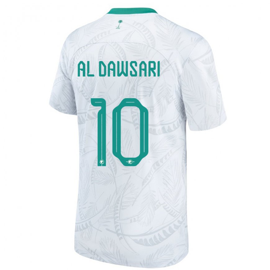 Kandiny Niño Camiseta Arabia Saudita Salem Al Dawsari #10 Blanco 1ª Equipación 22-24 La Camisa Chile