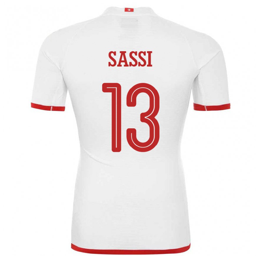 Kandiny Niño Camiseta Túnez Ferjani Sassi #13 Blanco 2ª Equipación 22-24 La Camisa Chile