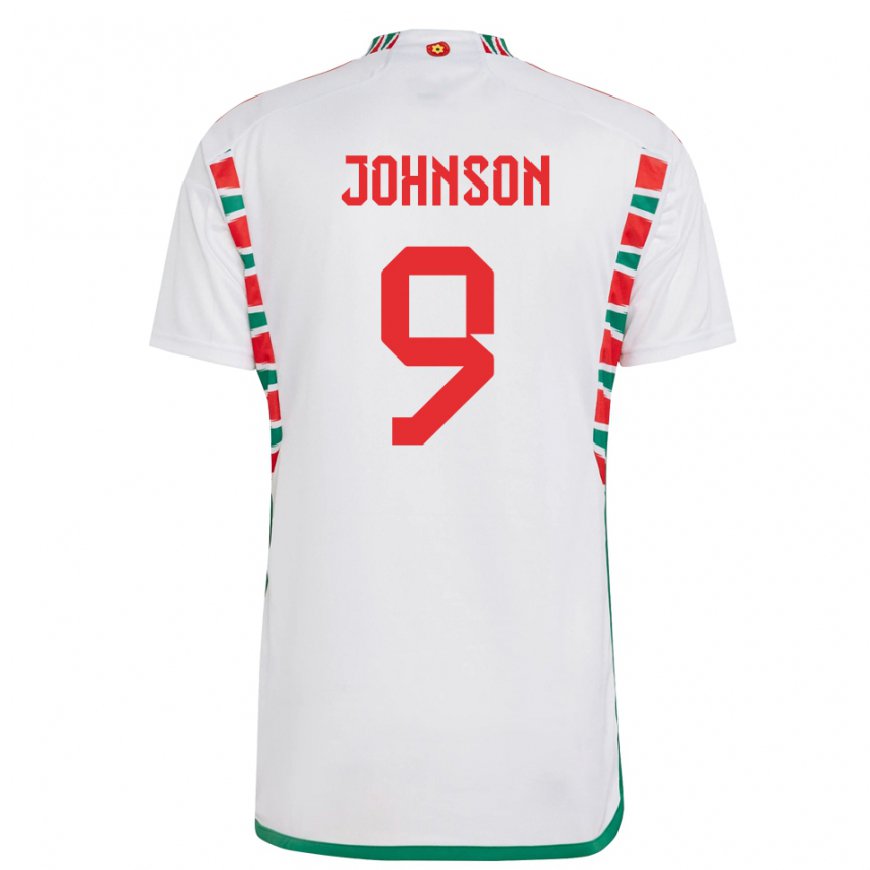 Kandiny Niño Camiseta Gales Brennan Johnson #9 Blanco 2ª Equipación 22-24 La Camisa Chile