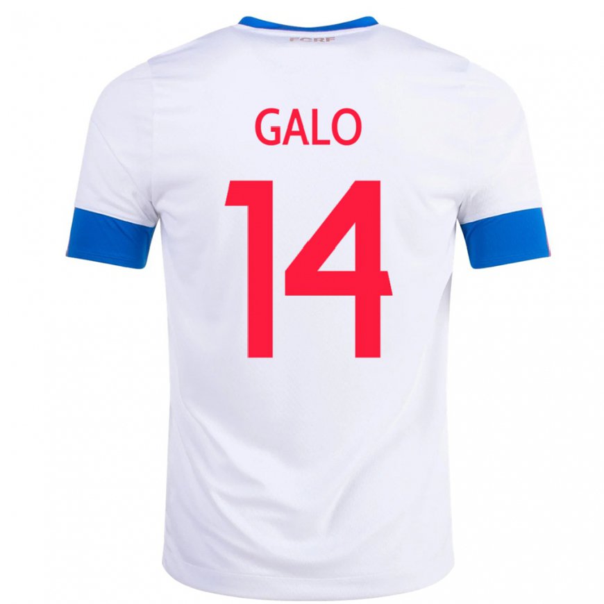 Kandiny Niño Camiseta Costa Rica Orlando Galo #14 Blanco 2ª Equipación 22-24 La Camisa Chile