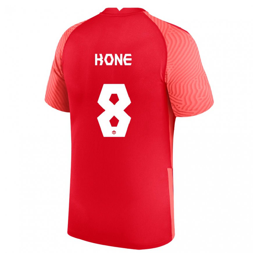 Kandiny Hombre Camiseta Canadá Ismael Kone #8 Rojo 1ª Equipación 22-24 La Camisa Chile