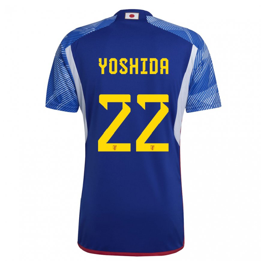 Kandiny Hombre Camiseta Japón Maya Yoshida #22 Azul Real 1ª Equipación 22-24 La Camisa Chile