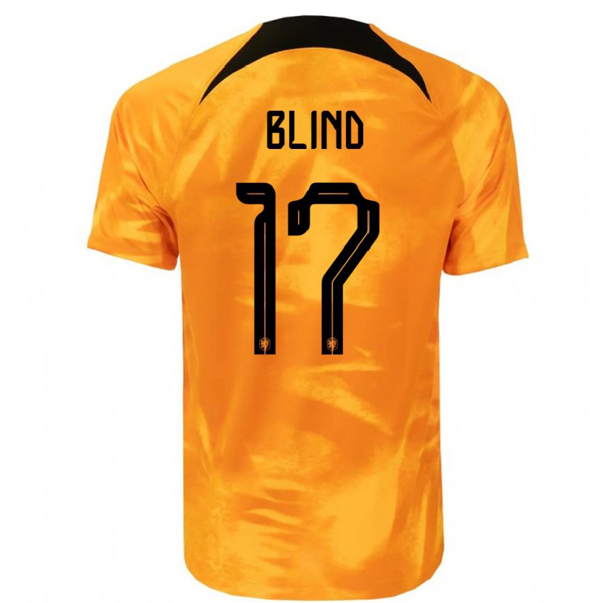 Kandiny Hombre Camiseta Países Bajos Daley Blind #17 Naranja Láser 1ª Equipación 22-24 La Camisa Chile