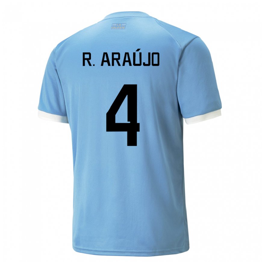 Kandiny Hombre Camiseta Uruguay Ronald Araujo #4 Azul 1ª Equipación 22-24 La Camisa Chile