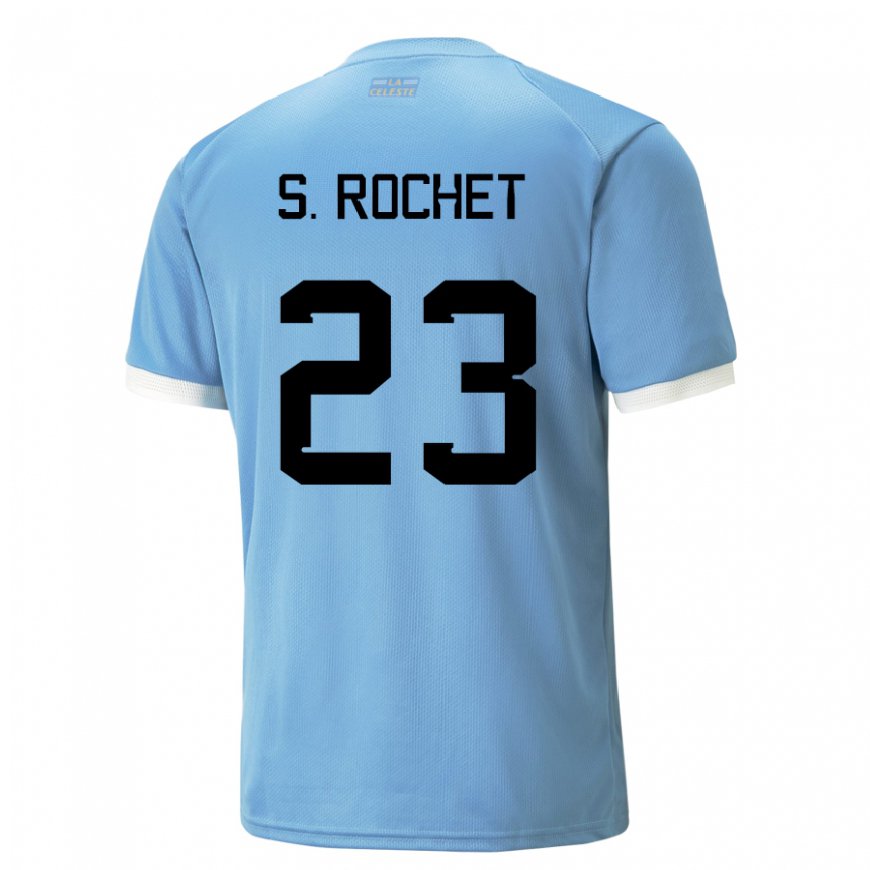 Kandiny Hombre Camiseta Uruguay Sergio Rochet #23 Azul 1ª Equipación 22-24 La Camisa Chile