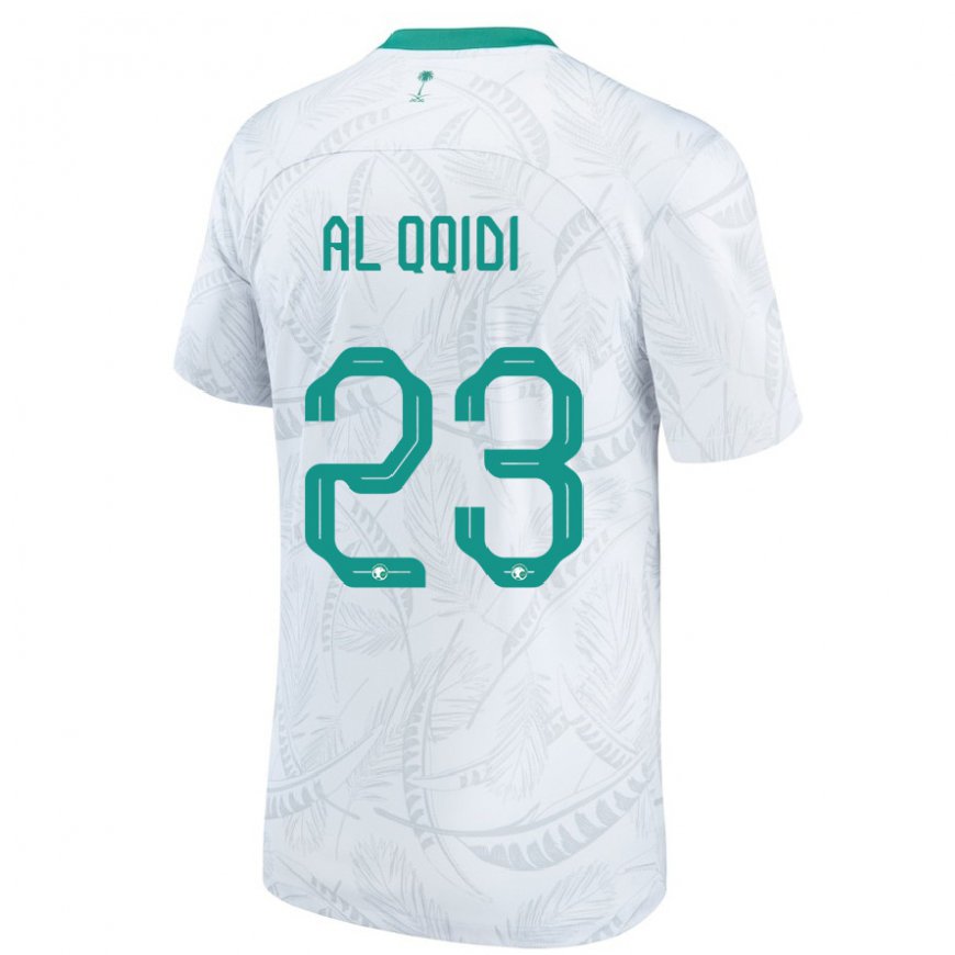 Kandiny Hombre Camiseta Arabia Saudita Nawaf Al Qqidi #23 Blanco 1ª Equipación 22-24 La Camisa Chile