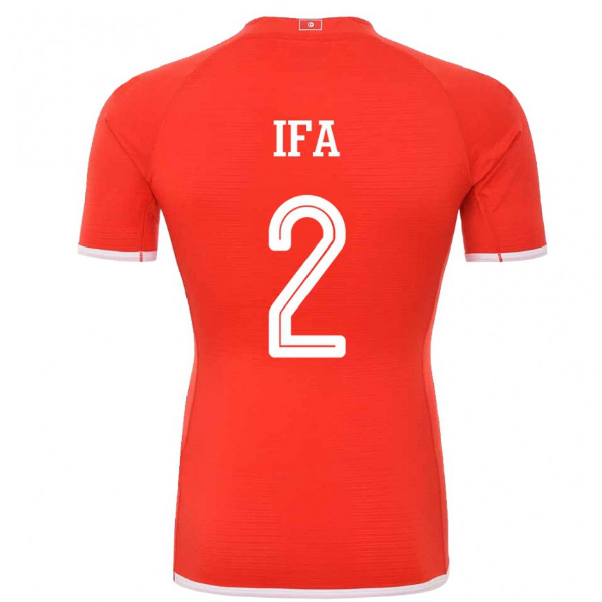 Kandiny Hombre Camiseta Túnez Bilel Ifa #2 Rojo 1ª Equipación 22-24 La Camisa Chile