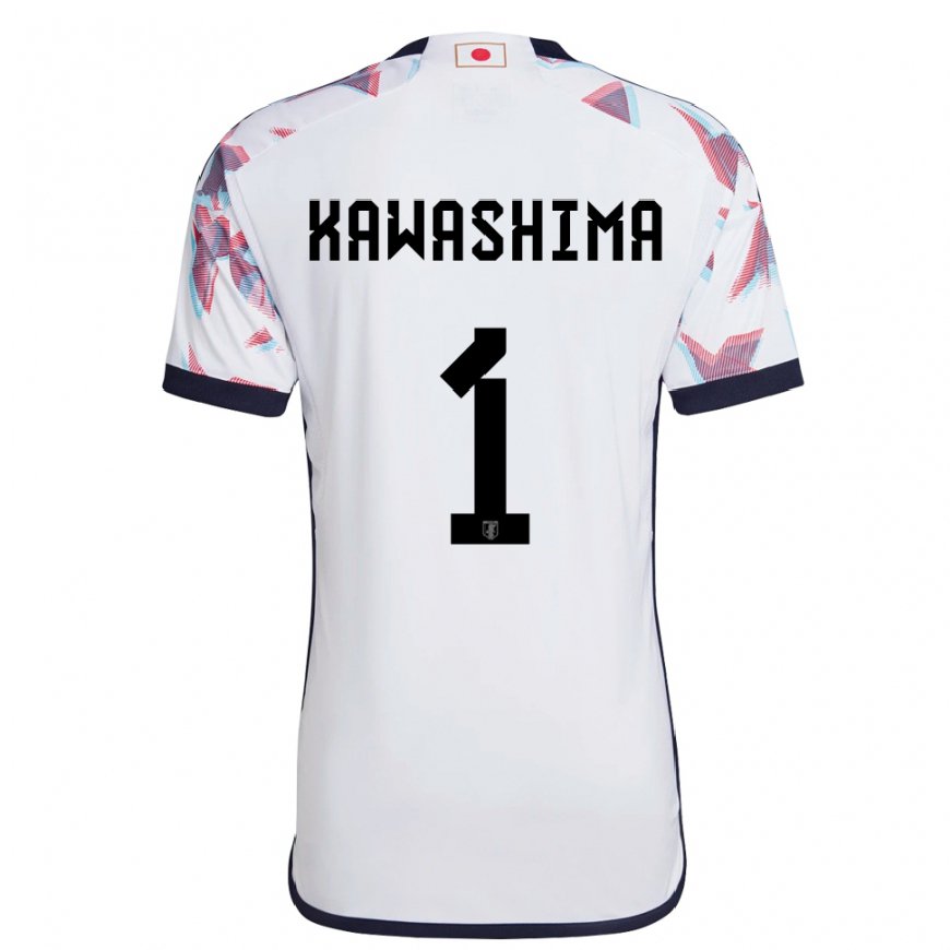 Kandiny Hombre Camiseta Japón Eiji Kawashima #1 Blanco 2ª Equipación 22-24 La Camisa Chile